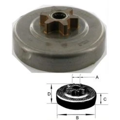 Remise 🌟 MCCULLOCH 29888W - Pignon De Chaine 3/8" Picco 6 Dents Pour Tronconneuse MAC CULLOCH ❤️