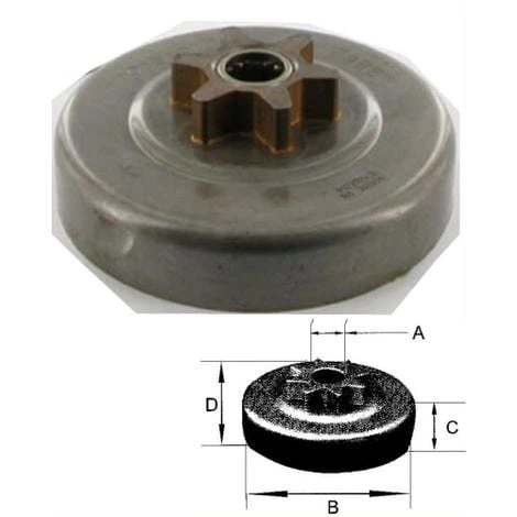 Remise 🌟 MCCULLOCH 29888W - Pignon De Chaine 3/8" Picco 6 Dents Pour Tronconneuse MAC CULLOCH ❤️ 1 Remise 🌟 MCCULLOCH 29888W - Pignon De Chaine 3/8" Picco 6 Dents Pour Tronconneuse MAC CULLOCH ❤️
