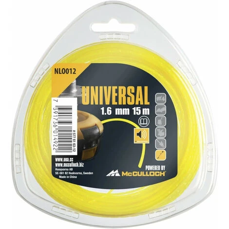 Vente flash ❤️ MCCULLOCH Fil De Coupe-herbe En Nylon 1.6mm X 15m NLO012 ✨ 1 Vente flash ❤️ MCCULLOCH Fil De Coupe-herbe En Nylon 1.6mm X 15m NLO012 ✨
